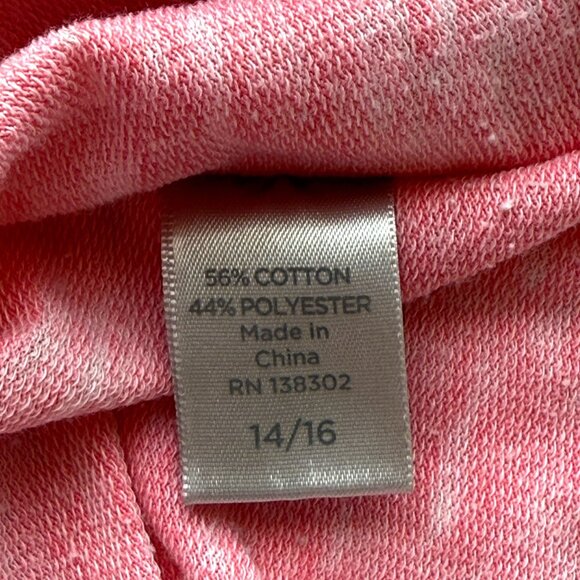 Avenue Pink Floral Embellished Short Sleeve Top Cotton Blend Womens Size 14/16 - Picture 7 of 7